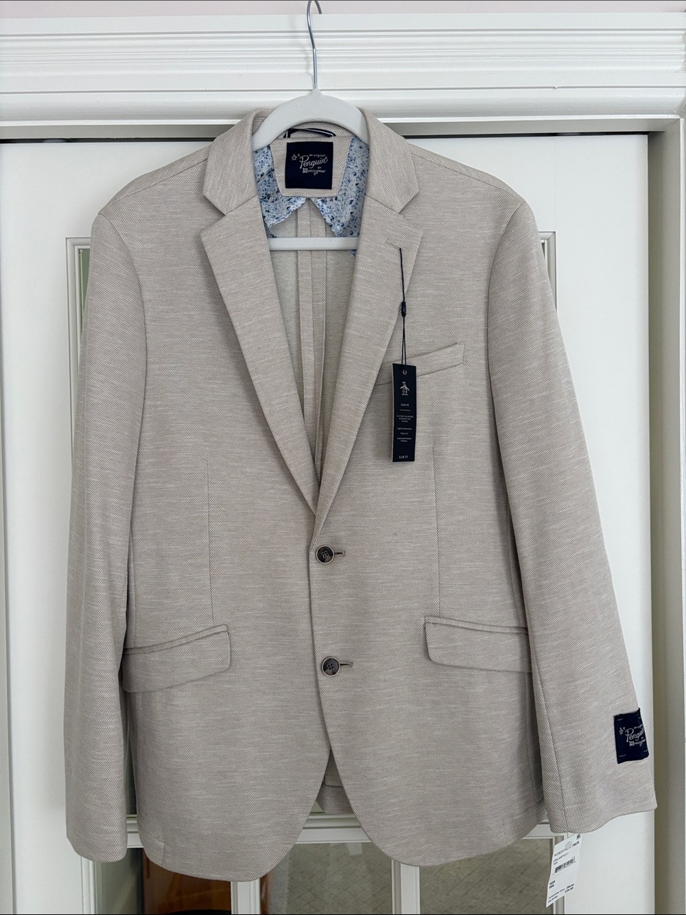 Men's Light Beige Sport Coat - Classic Two-Button Blazer